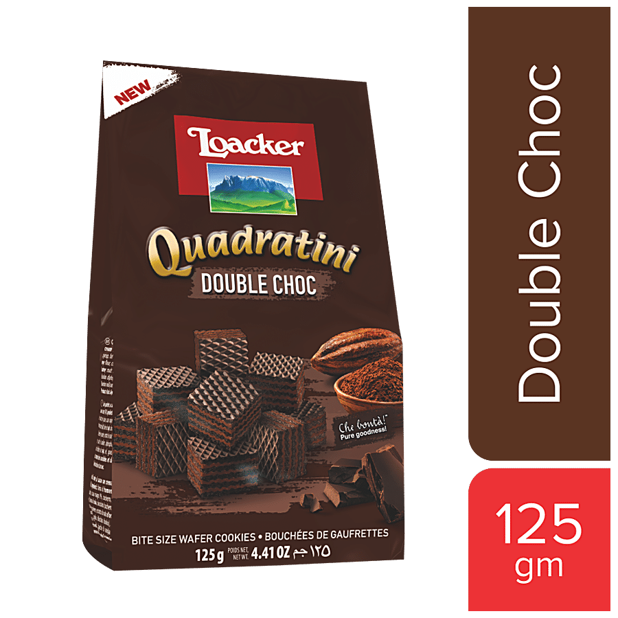 Loacker Quadratini Wafer Cookies - Double Choc