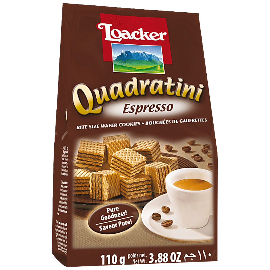 Loacker Quadratini Wafer Cookies - Espresso