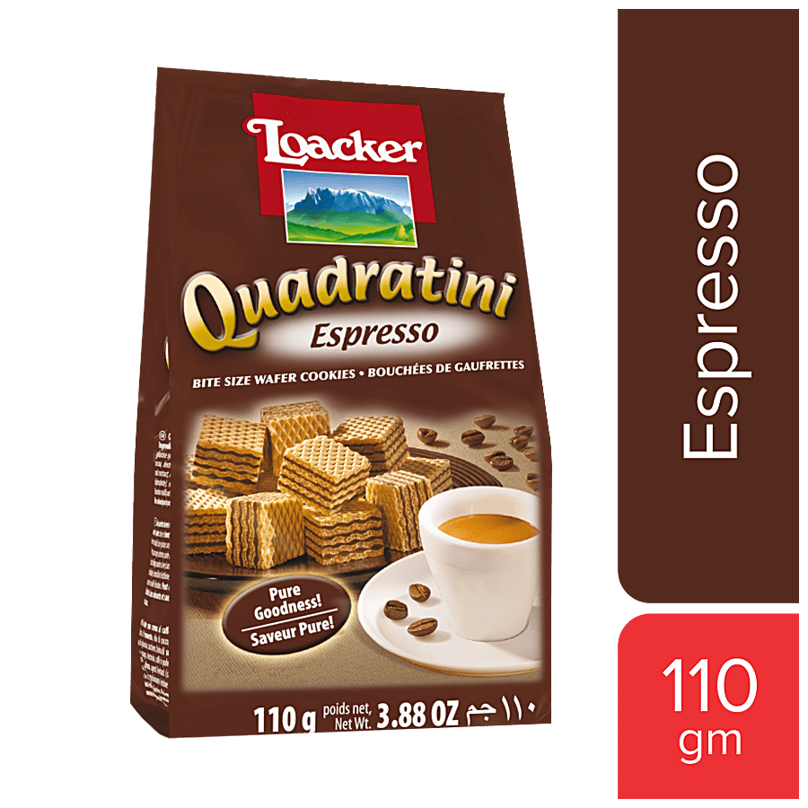 Loacker Quadratini Wafer Cookies - Espresso