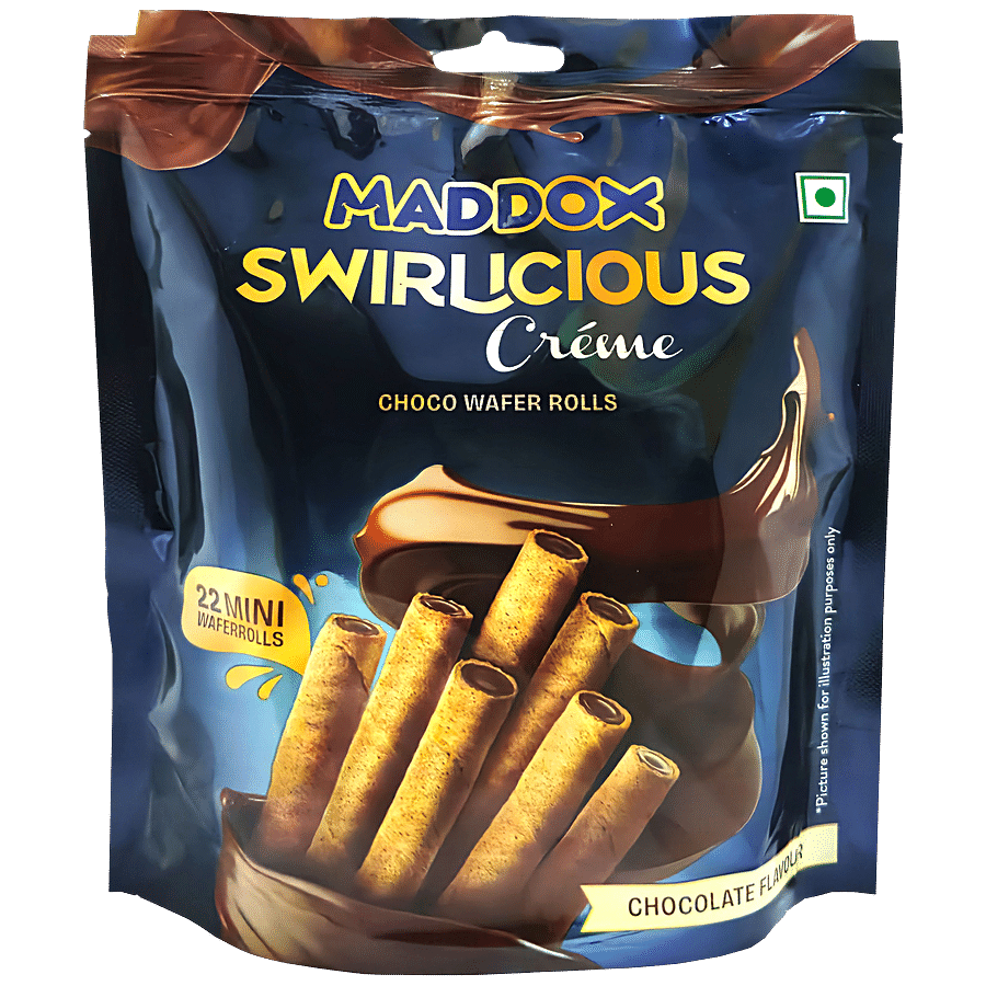 Maddox Swirlicious Creme Chocolate Wafer Rolls - Mini