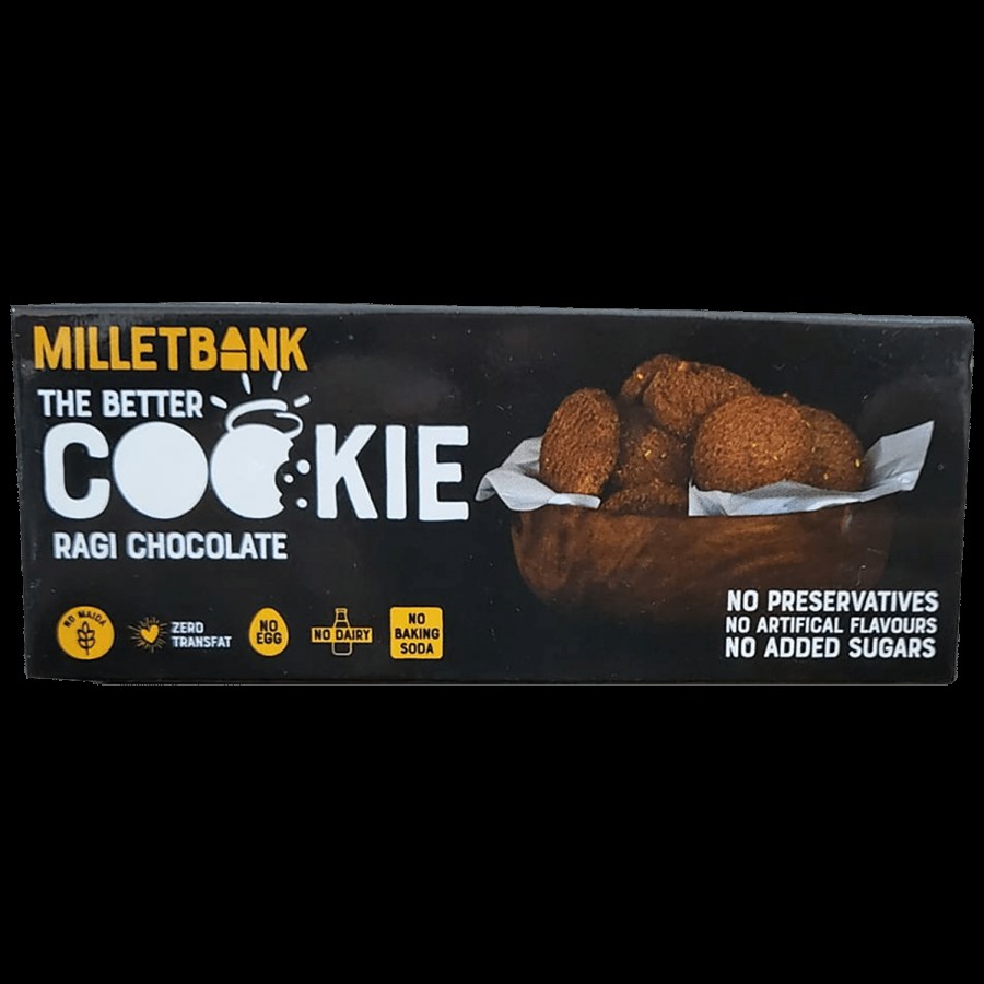 Millet Bank Ragi Chocolate Cookies - Rich In Calcium & Iron