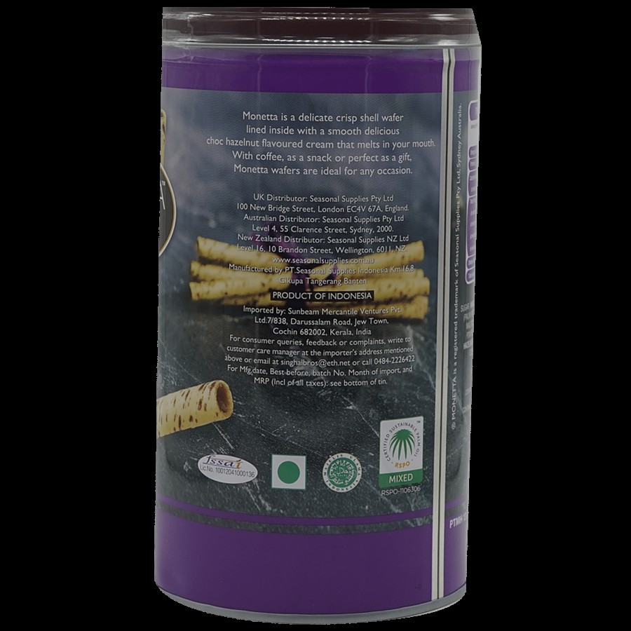 Monetta Hazelnut Crème Style - Luxury Cream Wafers