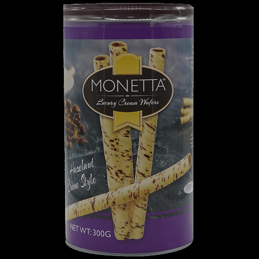 Monetta Hazelnut Crème Style - Luxury Cream Wafers