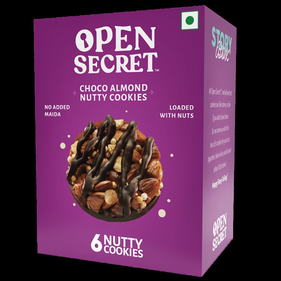 Open Secret Almond Cookies - Chocolate & Badam. Healthy biscuits- no added maida