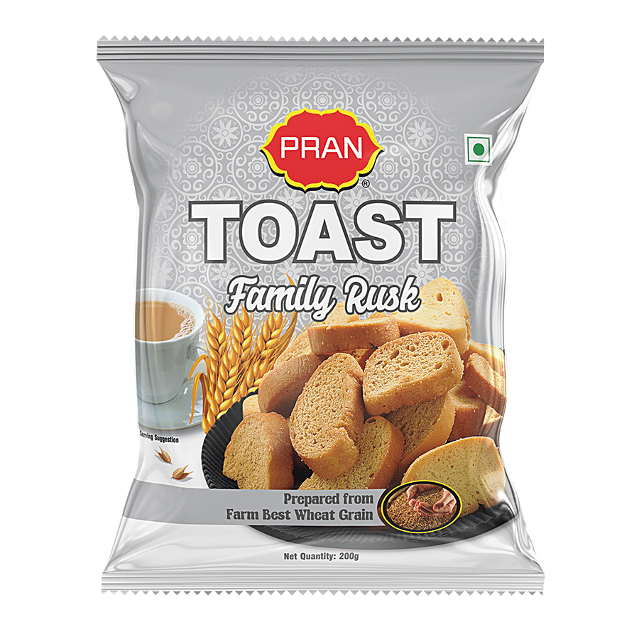 PRAN Toast Family Rusk - Made From Wheat Grain