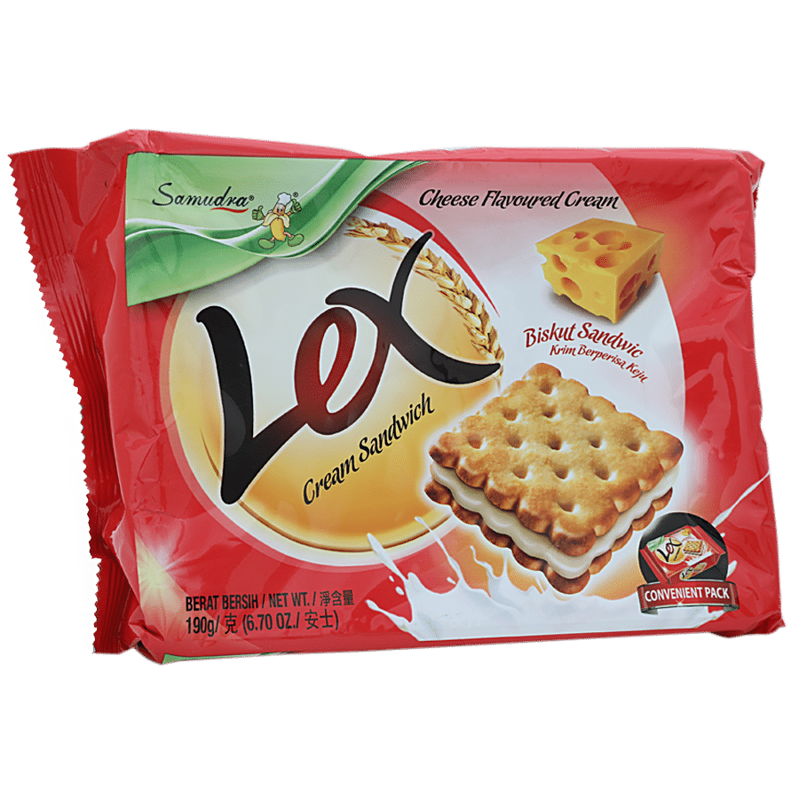 Samudra Lex Cream Sandwich Biscuits - Cheese Flavour