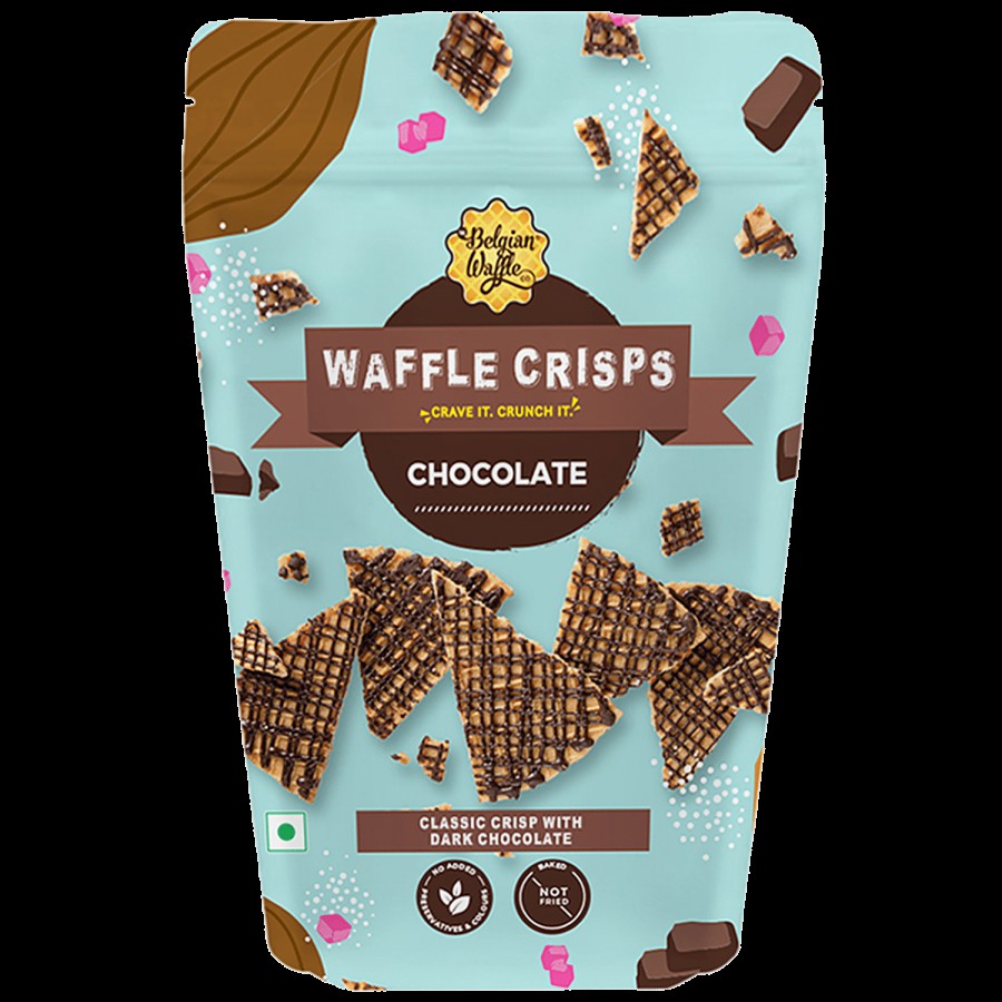 The Belgian Waffle Co Waffle Crisps - Chocolate