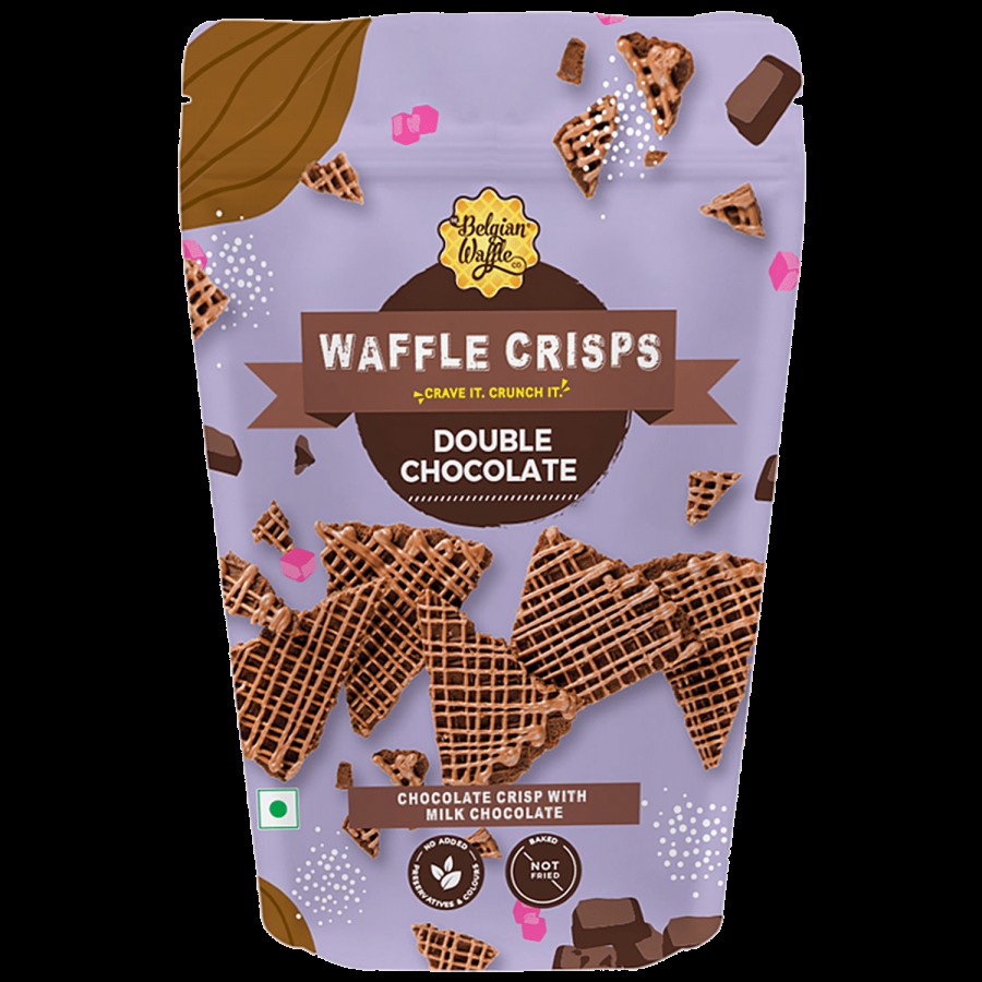 The Belgian Waffle Co Waffle Crisps - Double Chocolate