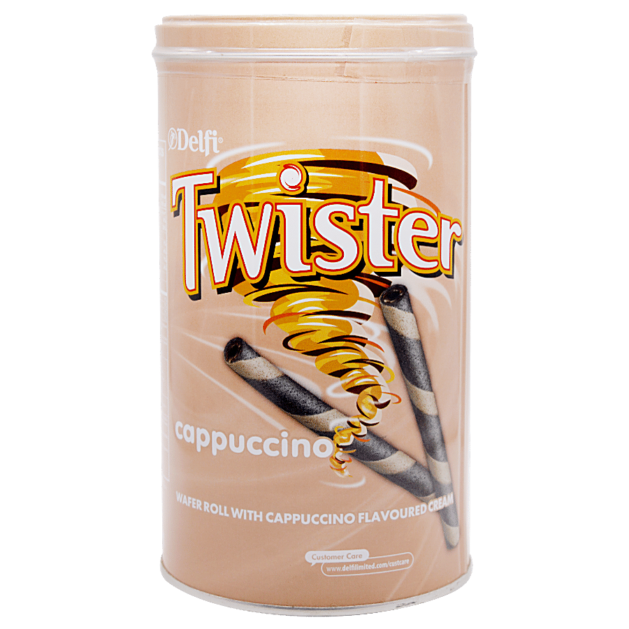 Twister Flavoured Cream Wafer Roll - Cappuccino