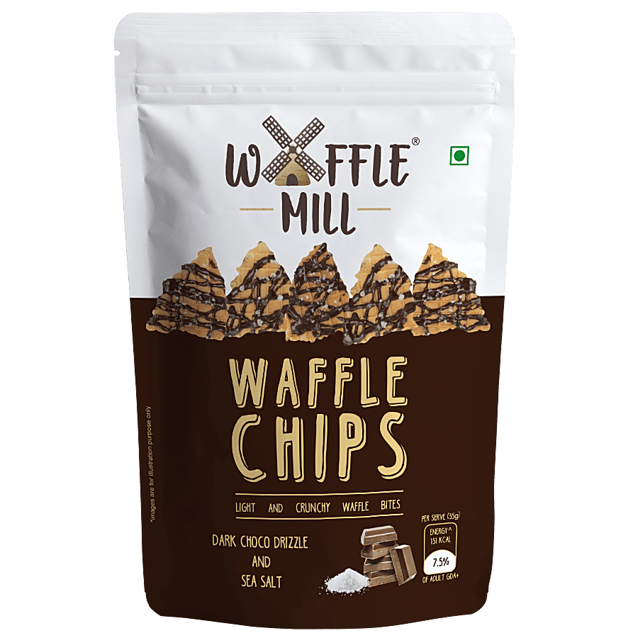 Waffle Mill Waffle Chips - Dark Choco Drizzle & Sea Salt