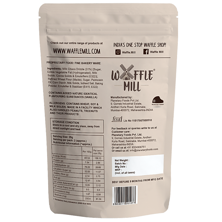 Waffle Mill Waffle Chips - Milk Choco Drizzle