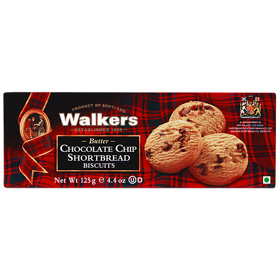 Walkers Butter Chocolate Chip Shortbread Biscuits - Delicious Cookies