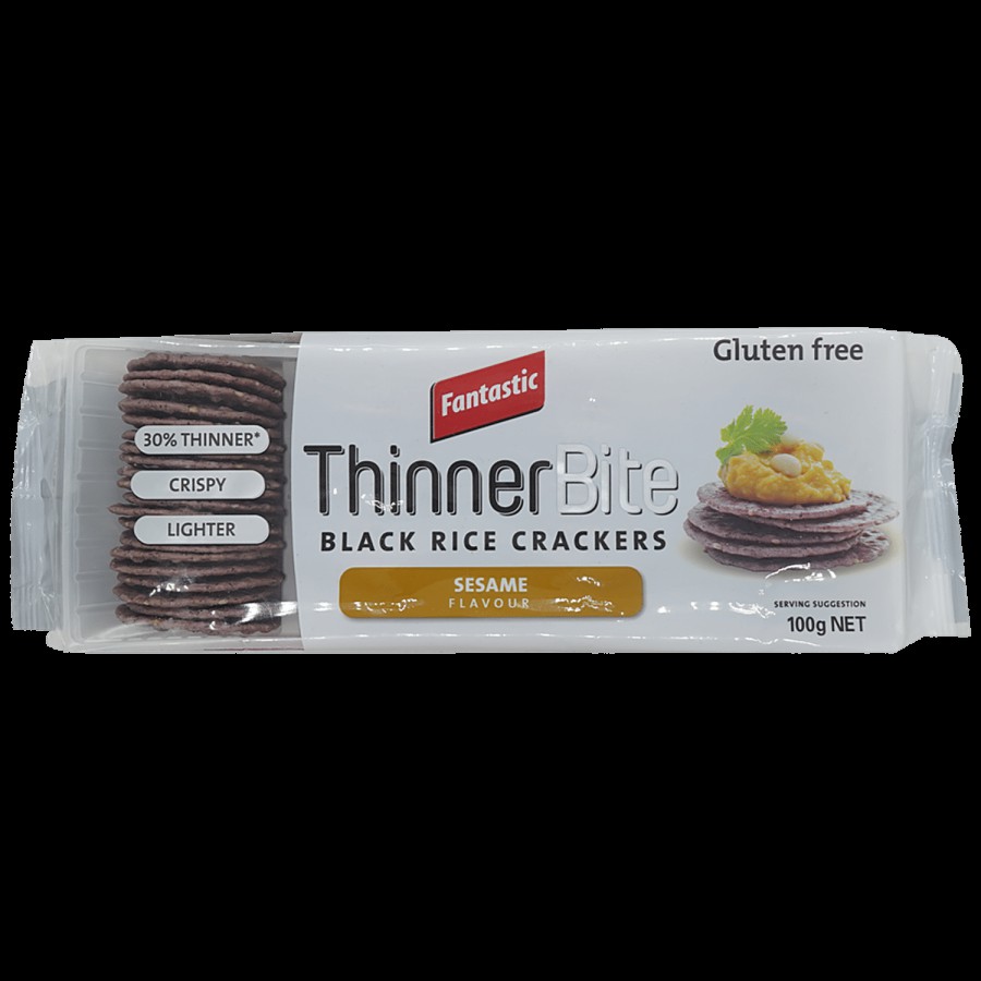 Fantastic Thinner Bite Sesame - Black Rice Crackers