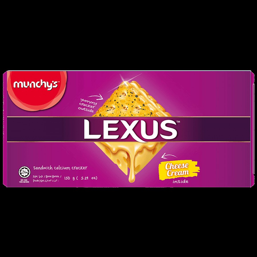 Munchys Lexus Sandwich Calcium Cracker - Cheese Cream