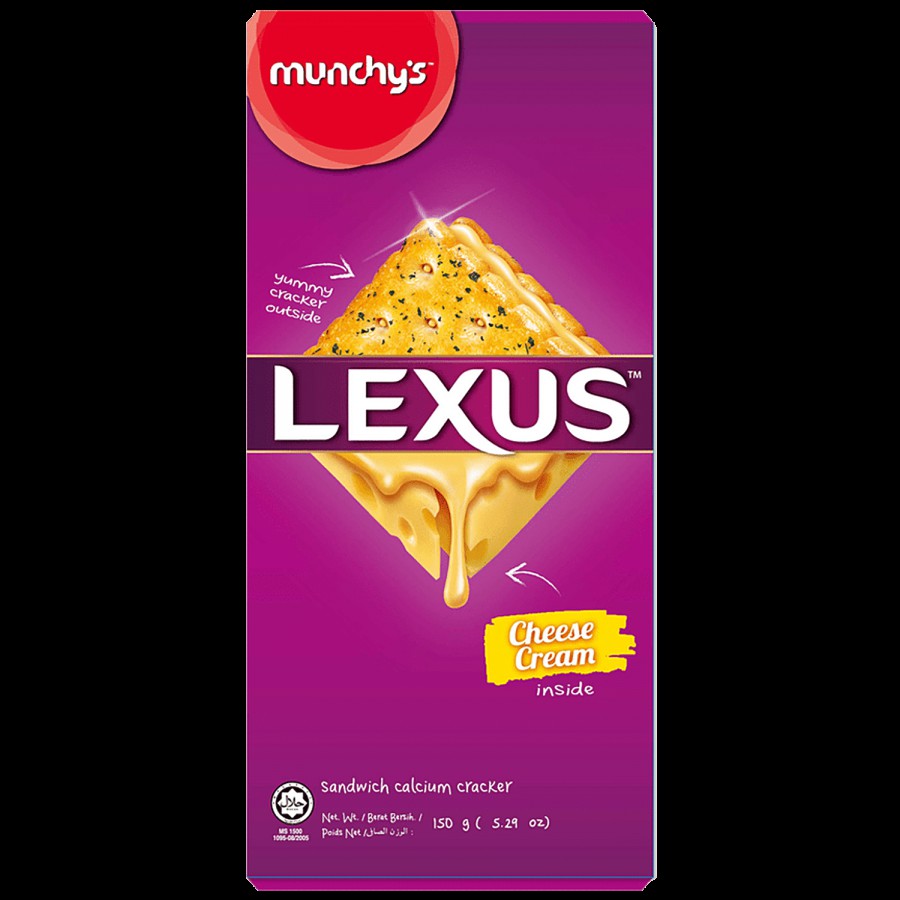 Munchys Lexus Sandwich Calcium Cracker - Cheese Cream