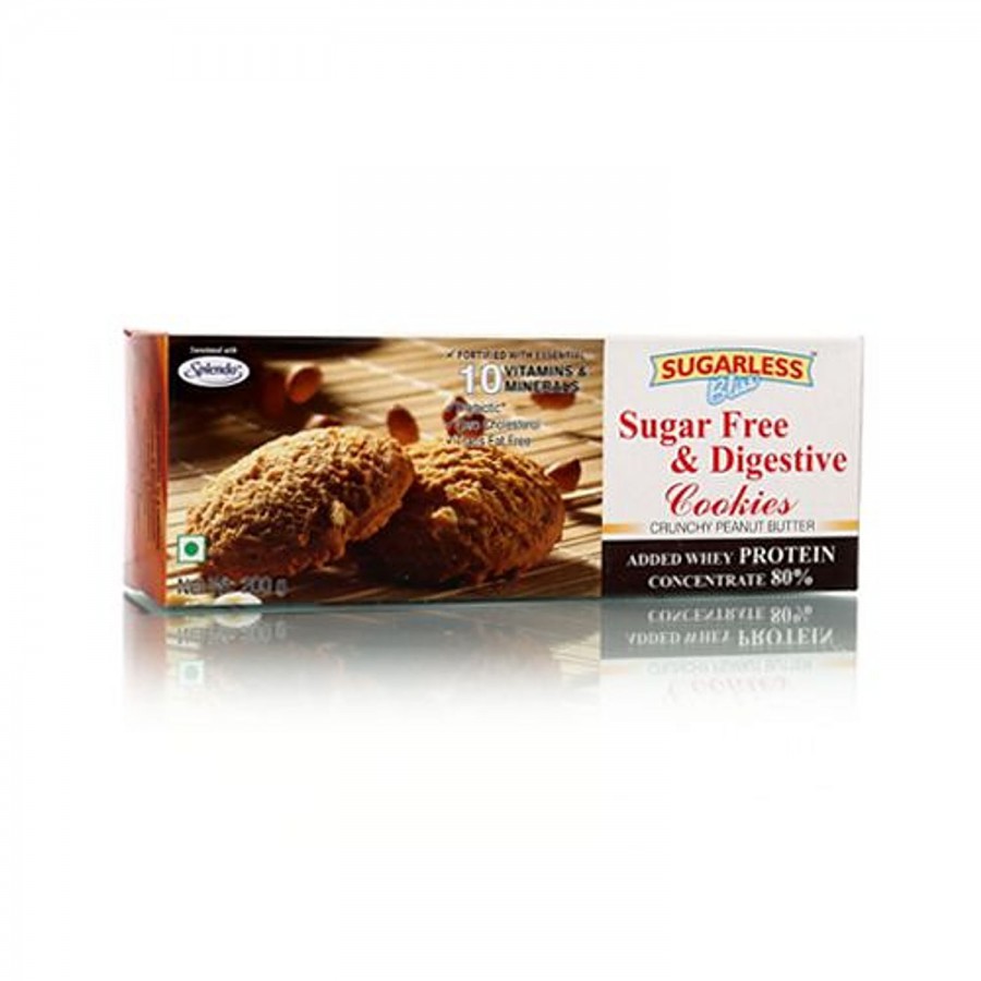 Sugarless Bliss Sugar Free & Digestive Cookies - Crunchy Peanut Butter