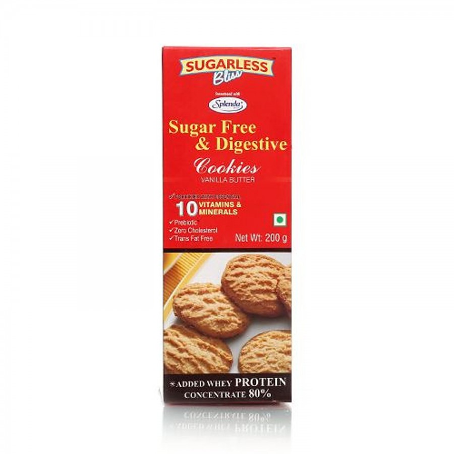 Sugarless Bliss Sugar Free & Digestive Cookies - Vanilla Butter