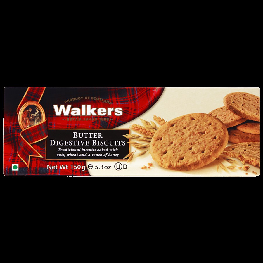 Walkers Butter Digestive Biscuits - Baked With Oats