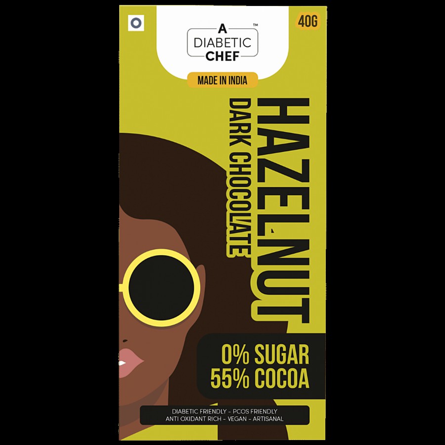 A Diabetic Chef Hazelnut Dark Chocolate