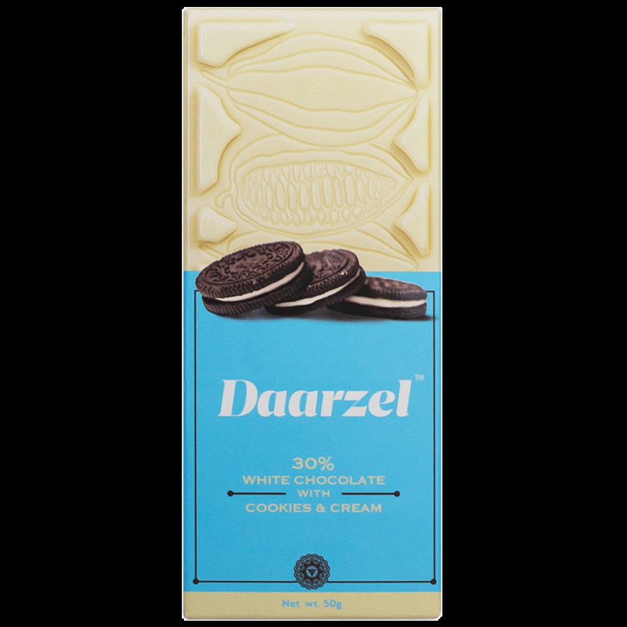 Daarzel 30% White Chocolate - with Cookies & Cream