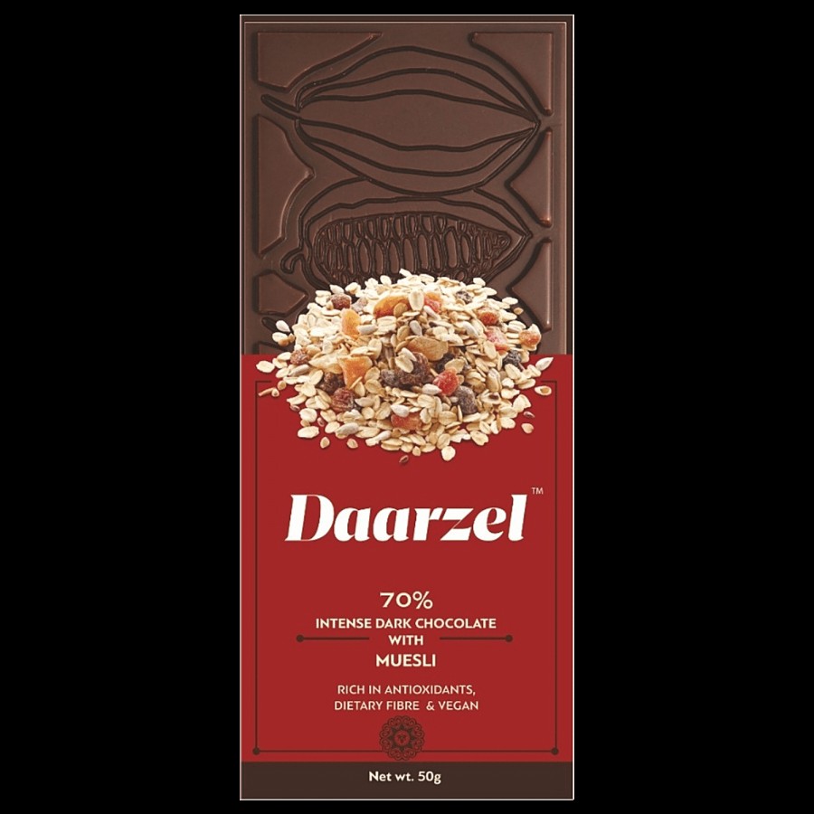 Daarzel 70% Dark Chocolate With Muesli - Vegan