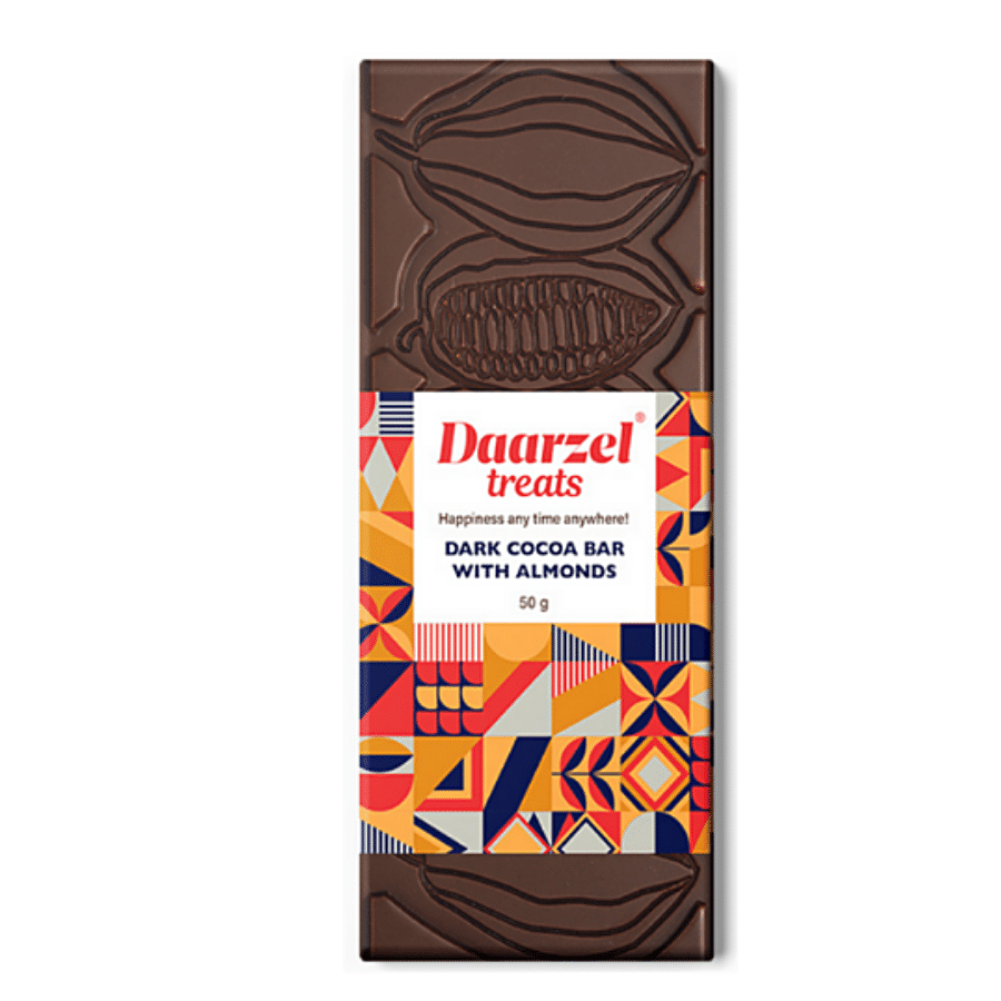 Daarzel Treat Chocolate - Dark Cocoa Bar With Almonds