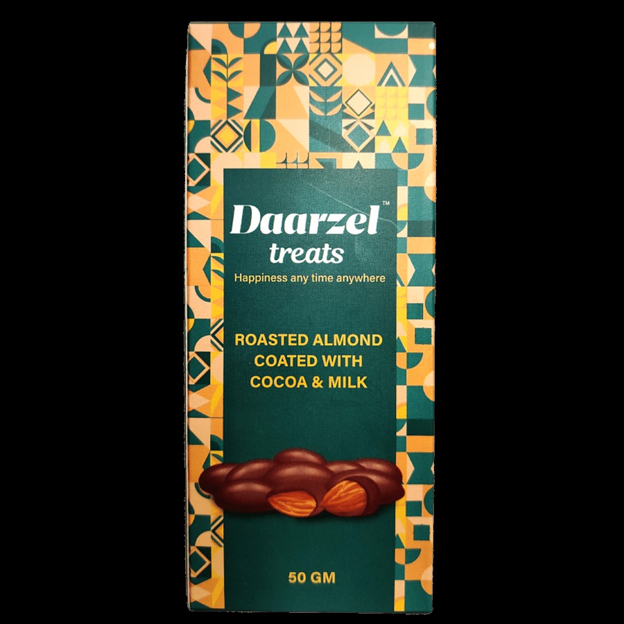 Daarzel Treat Chocolate Nuts - Roasted Almond Coated With Cocoa & Milk