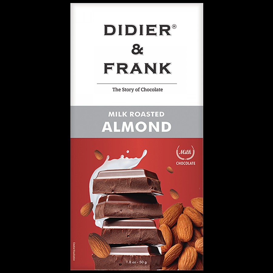 Didier & Frank  Salty Roasted Almonds Milk Chocolate - Rich Taste & Flavour