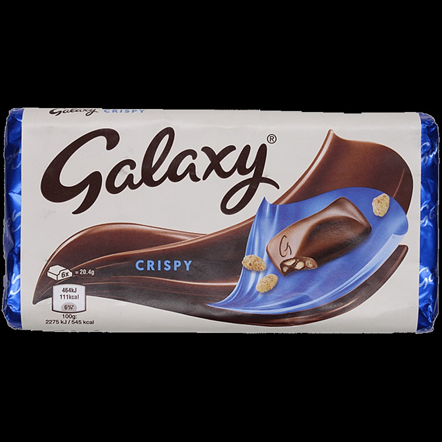 Galaxy Crispy Milk Chocolate Bar - Rich Flavour