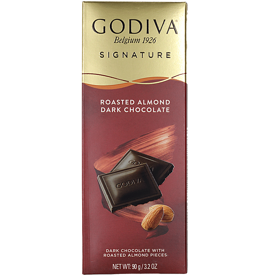 Godiva Roasted Almonds Dark Chocolate Bar - Rich Flavour