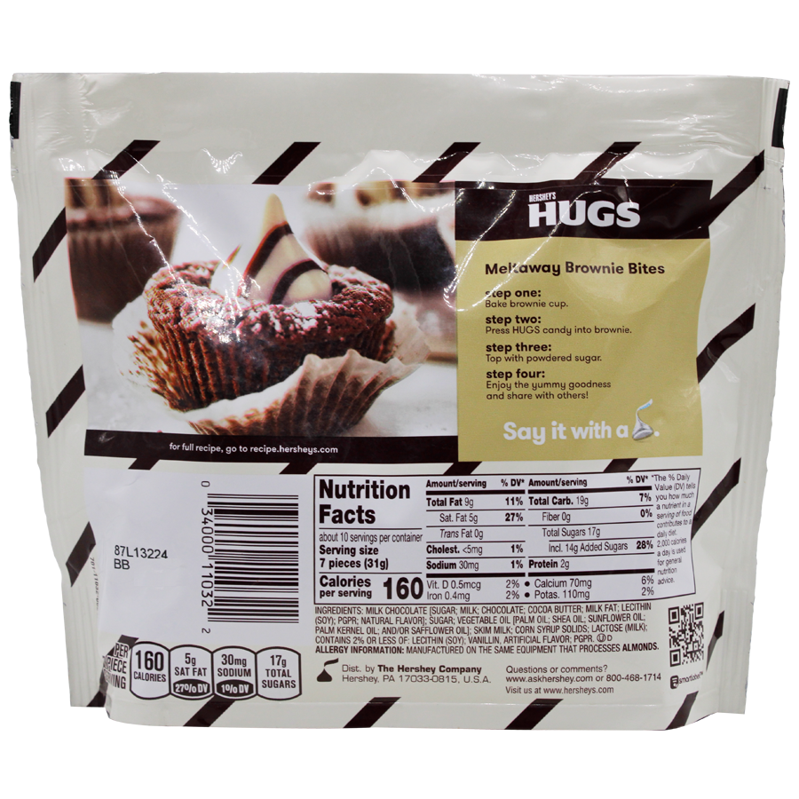 Hershey's Milk Chocolate Hugs By White Creme