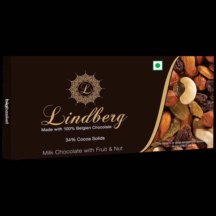 Lindberg 100% Belgian Milk Chocolate - Fruit & Nut