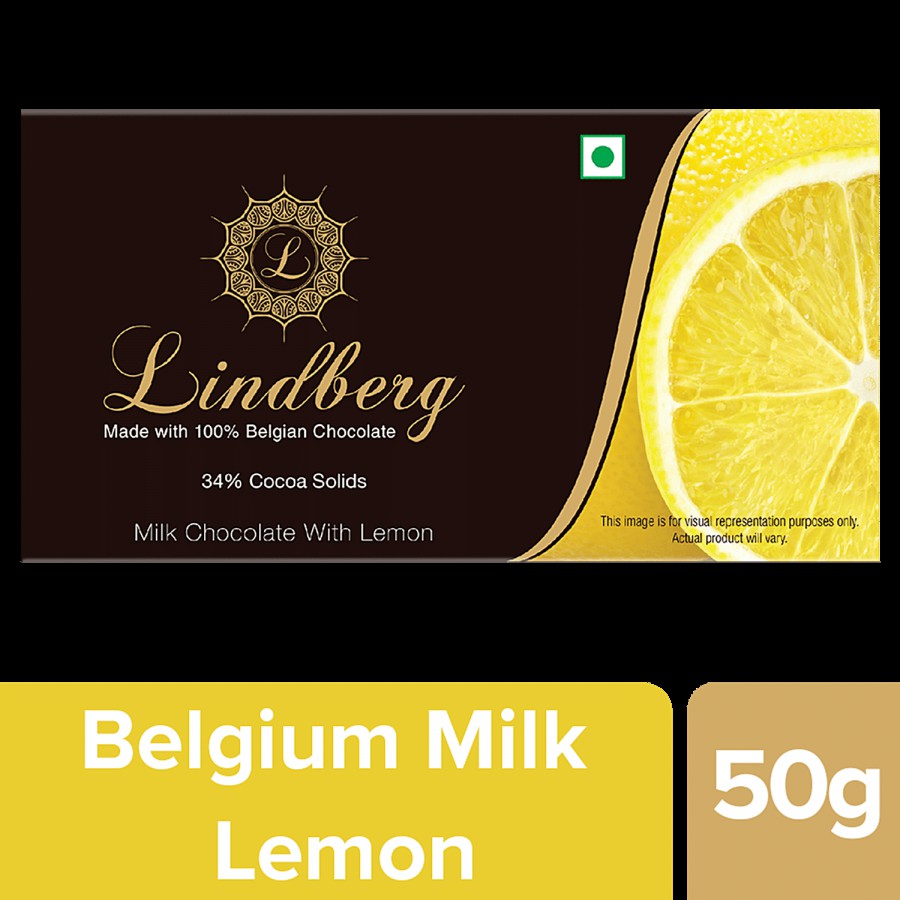 Lindberg 100% Belgian Milk Chocolate - Lemon