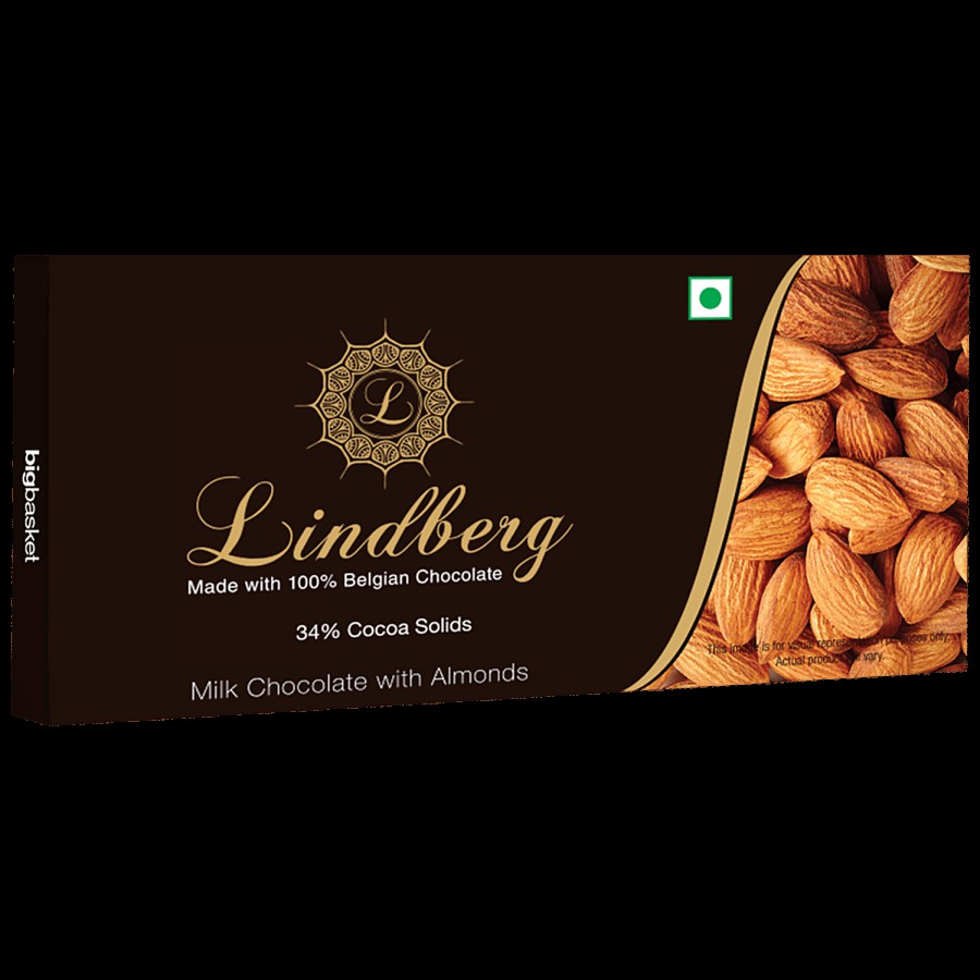 Lindberg 100% Belgian Milk Chocolate - with Almonds