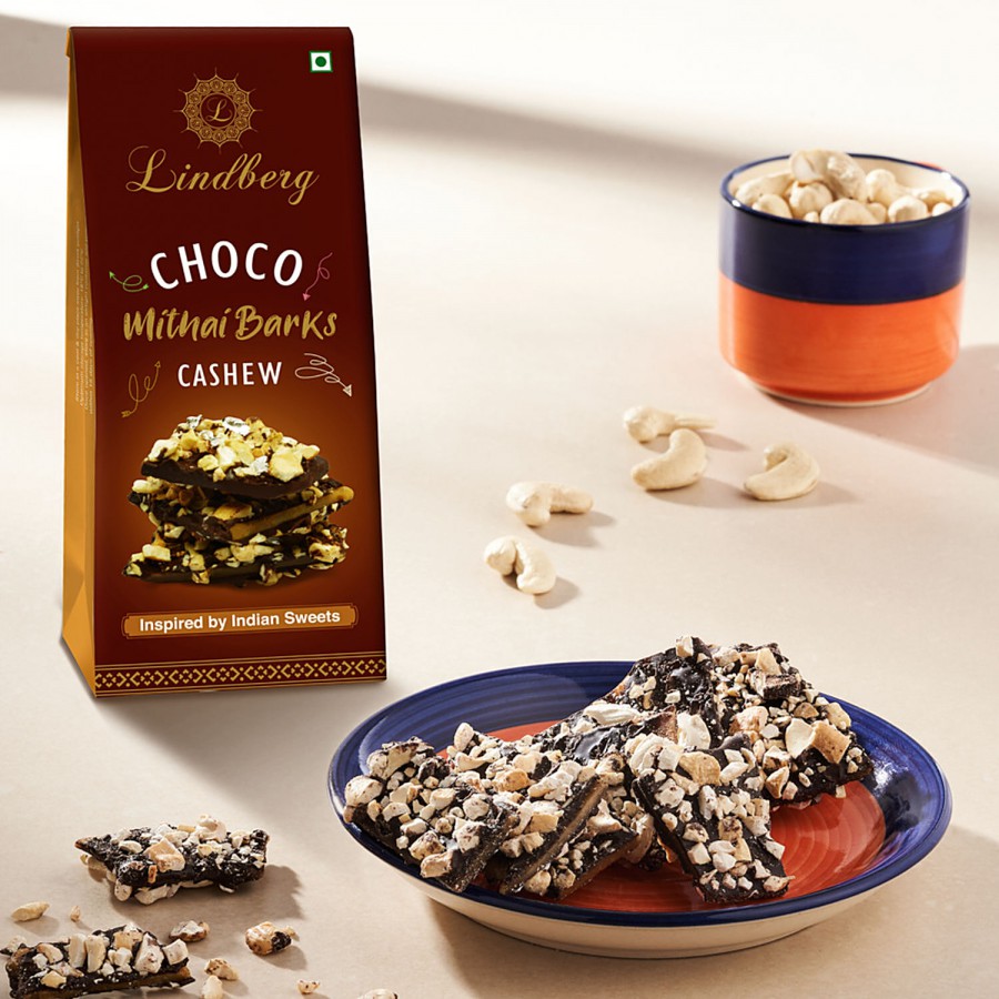 Lindberg Choco Mithai Barks - Cashew