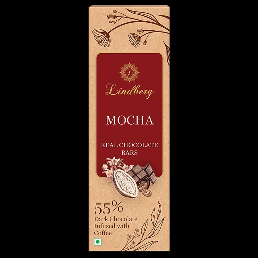 Lindberg Mocha Dark Chocolate Bar -  55% Cocoa