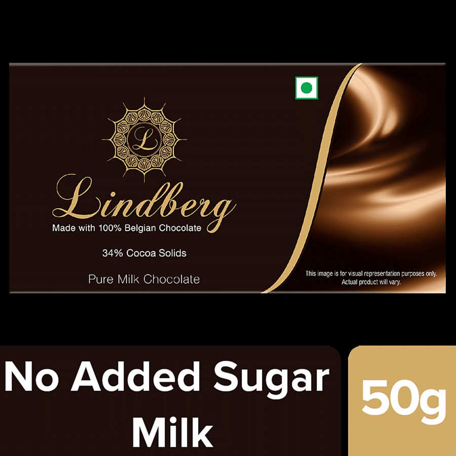 Lindberg No Added Sugar - Pure Belgian Milk Chocolate