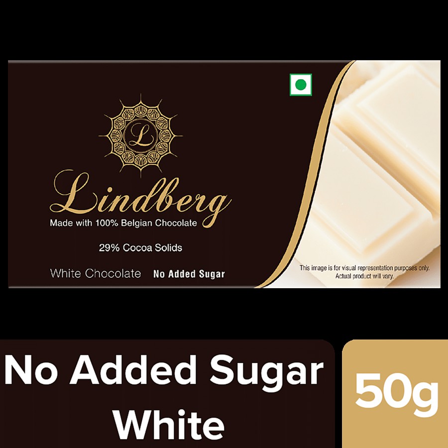 Lindberg No Added Sugar - Pure Belgian White Chocolate