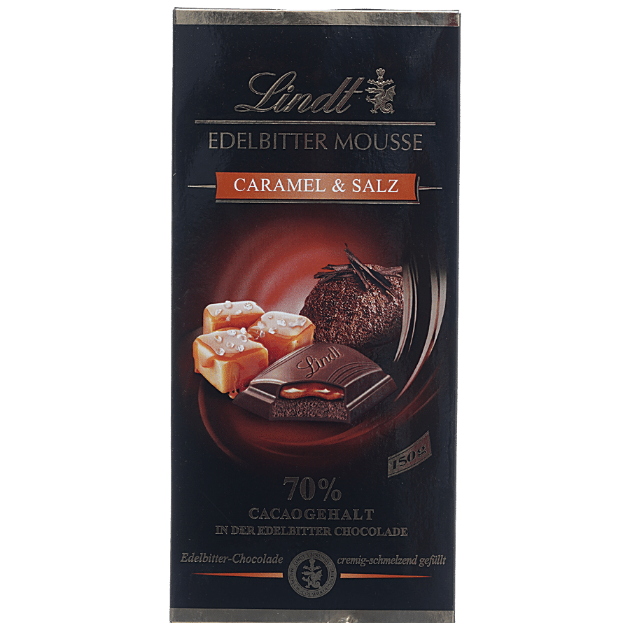 Lindt Edelbitter Mouse Caramel & Salz - Fine Dark Chocolate