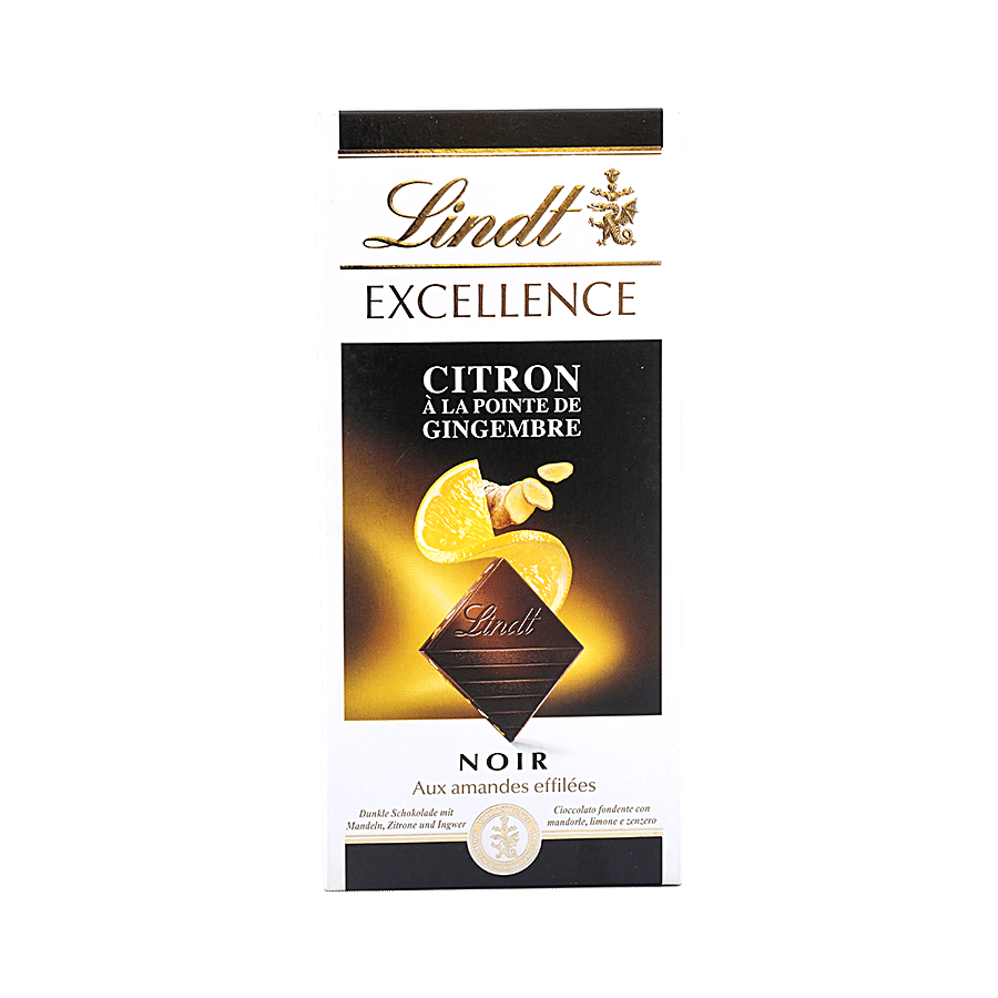 Lindt Lemon Chocolate With A Touch of Ginger Premium Quality