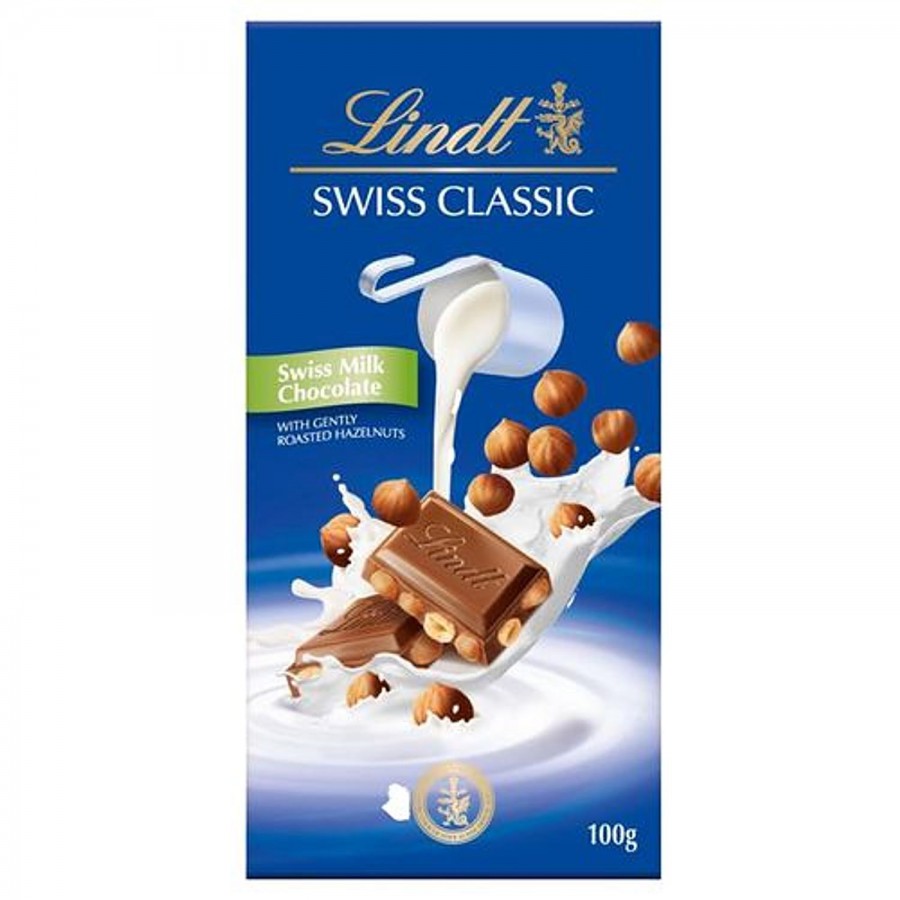 Lindt Swiss Classic Milk Chocolate - Roasted Hazelnuts