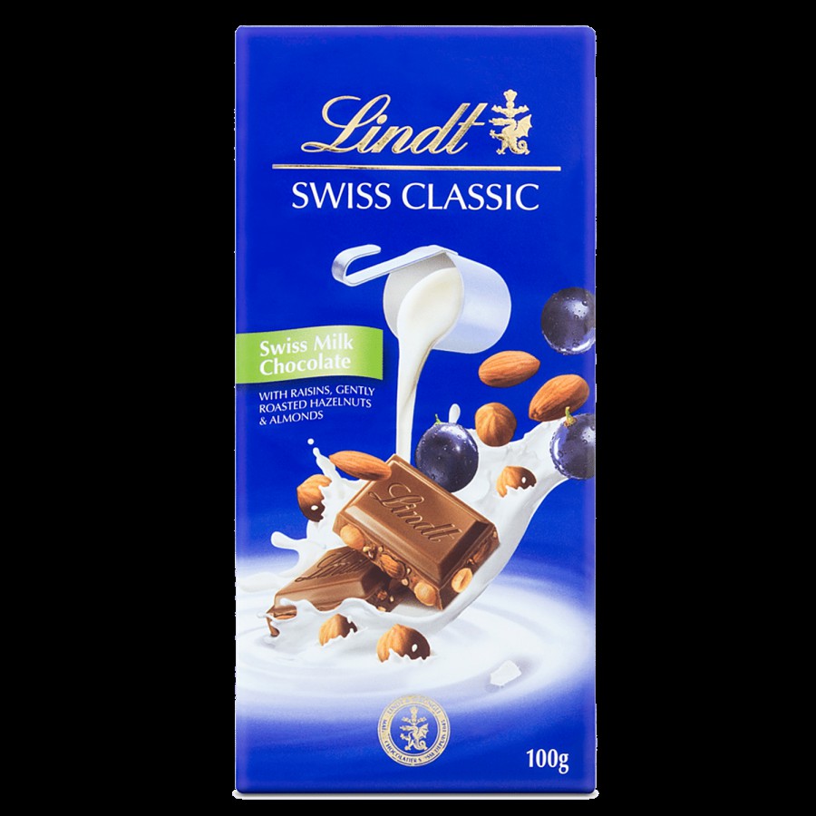 Lindt Swiss Classic Milk Chocolate - with Raisins