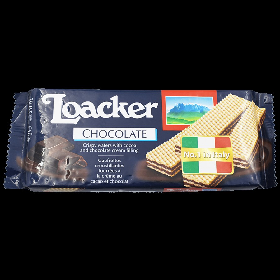 Loacker Chocolate Crispy Wafers - with Cocoa & Chocolate Cream Filling