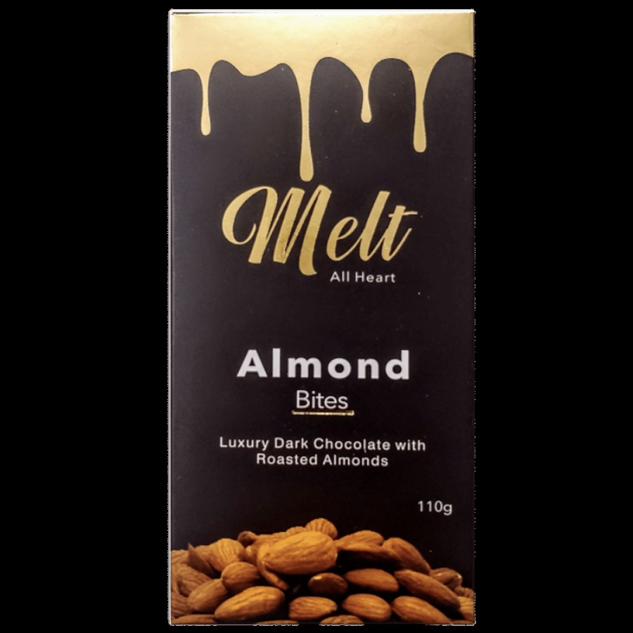 Melt  Almond Bites - Luxury Dark Chocolate With Roasted Almonds