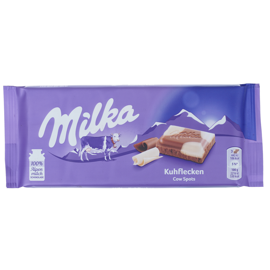 Milka Kuhflecken Alpine Milk Chocolate With White Spots