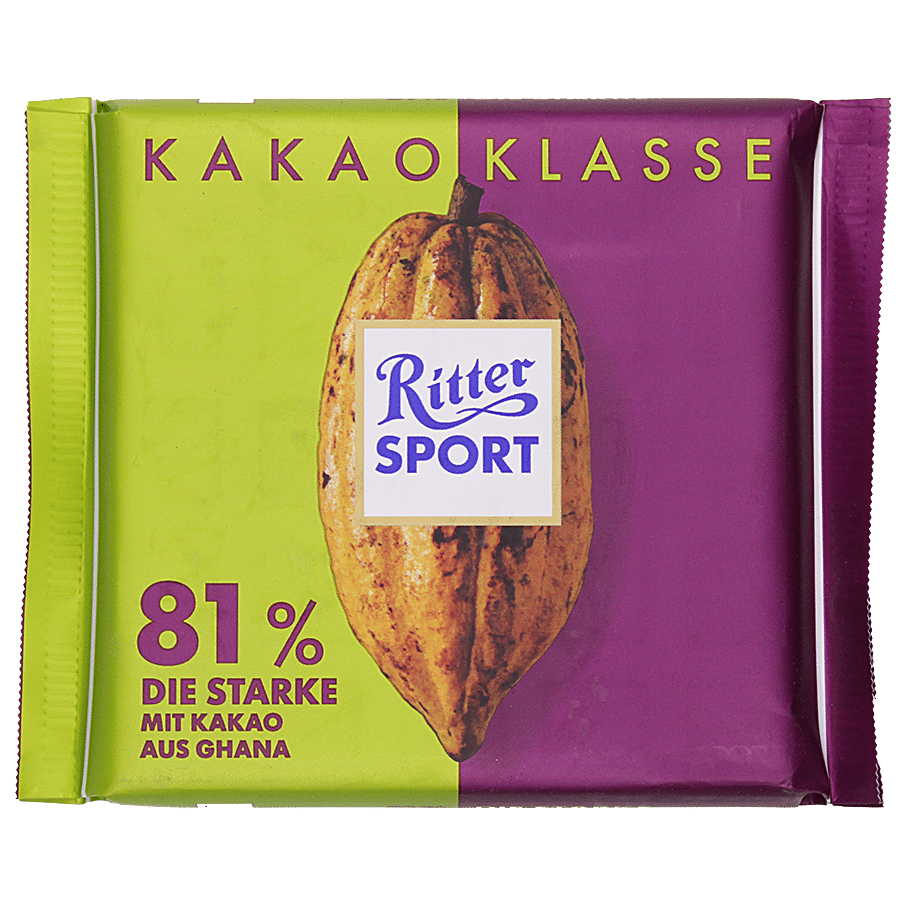 Ritter Sport 81% Strong Dark Chocolate Bar - Rich Flavour