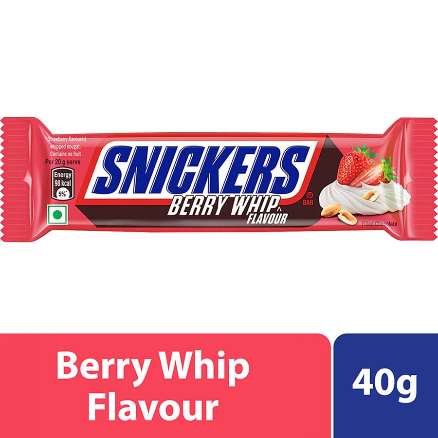 Snickers Berry Whip Chocolate Bar - With Peanuts