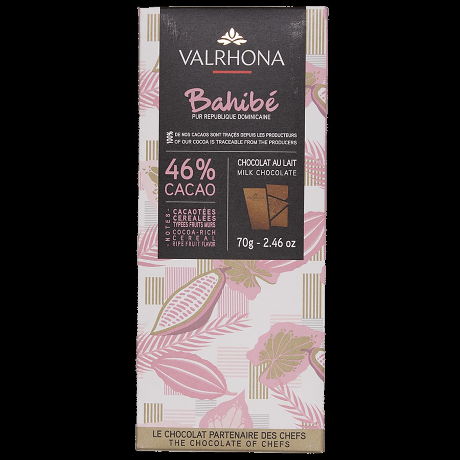 Valrhona Bahibe Milk Chocolate Bar - 46% Cocoa