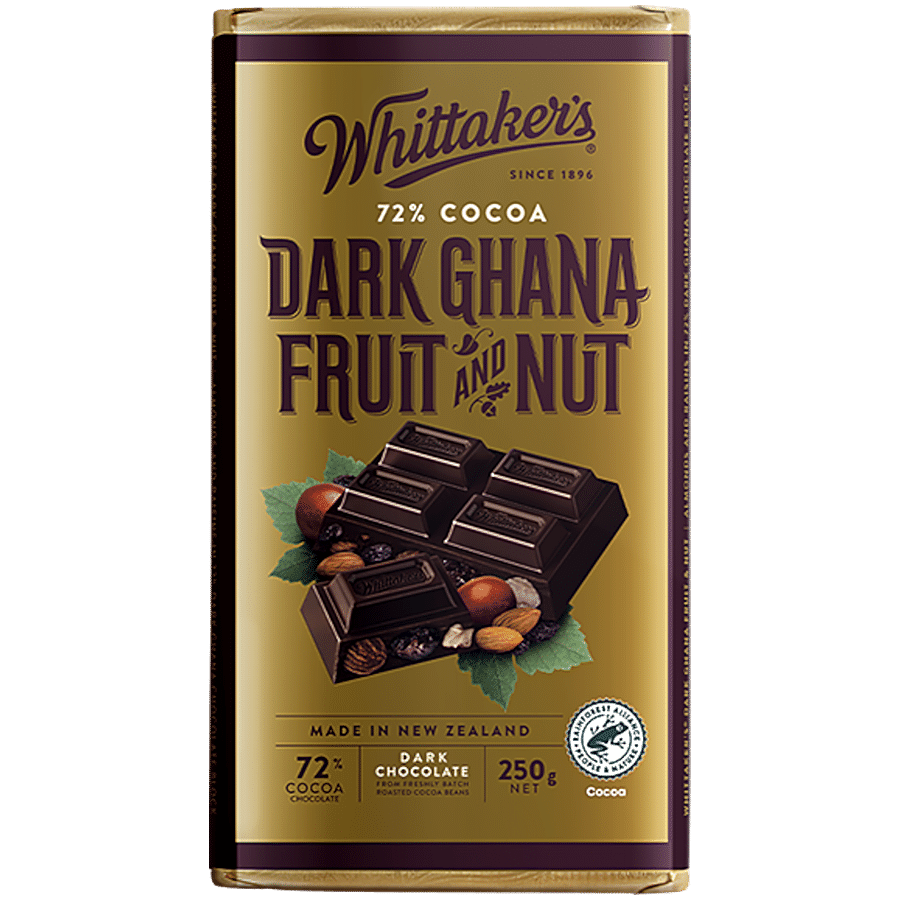 WHITTAKERS 72% Cocoa Fruit & Nut Chocolate Bar - Creamy Milk