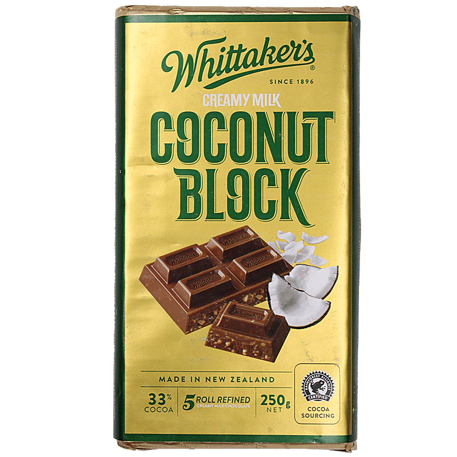 WHITTAKERS Creamy Milk Coconut Bar - 33% Cocoa